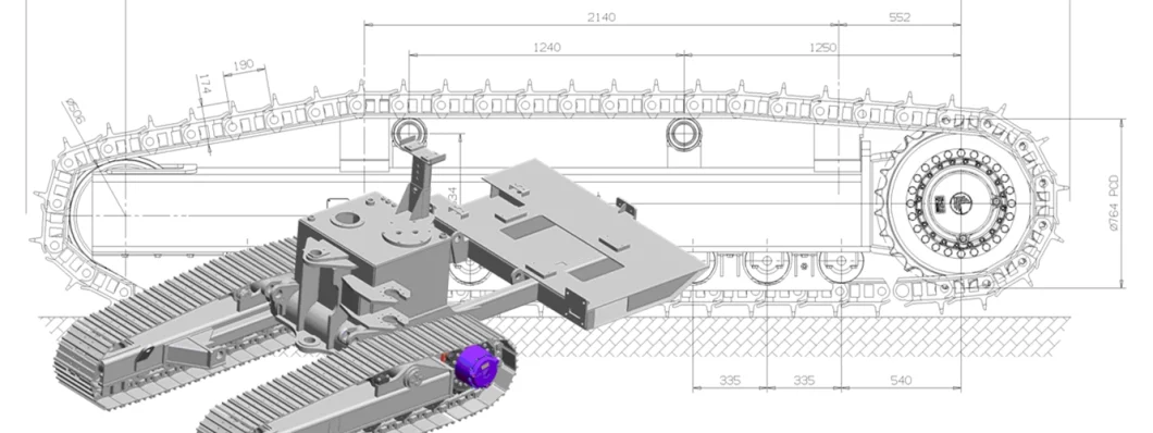 Best Price Rubber Track Chassis Crawler Track Undercarriage Rubber Crawler Track Chassis