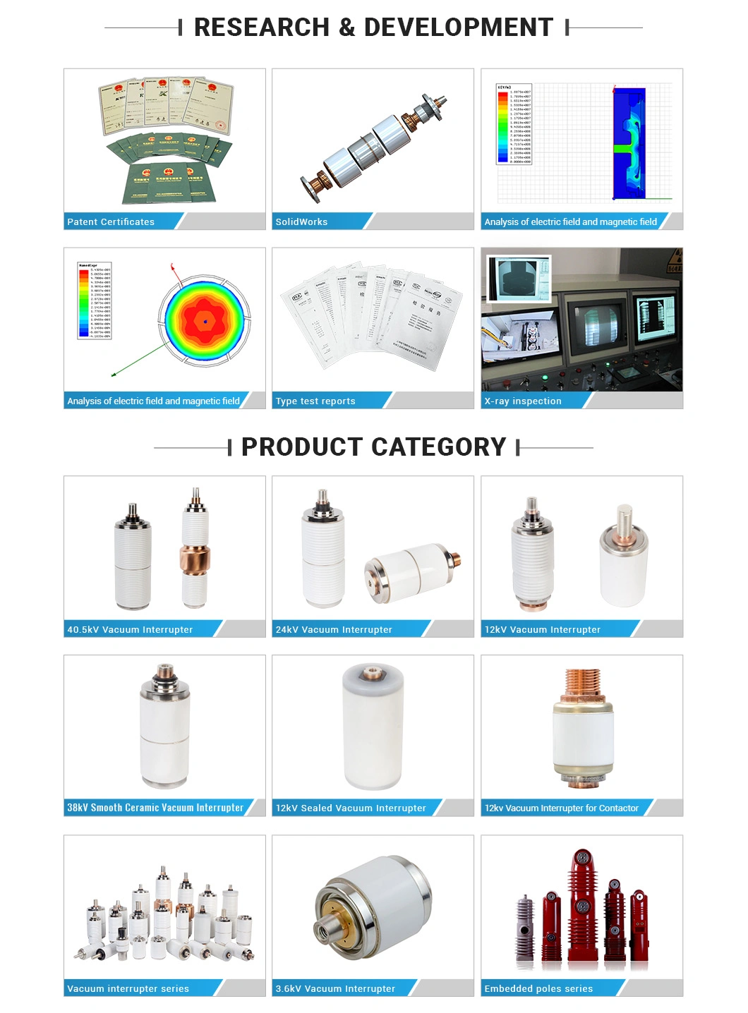 40.5kv Vacuum Interrupter for Load-Breaker Switch (1173G)