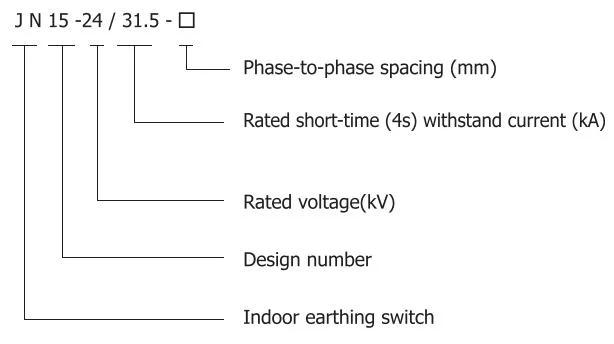 Jn15-24 with Insulation Cover Type Earthing Knife Earth Switch