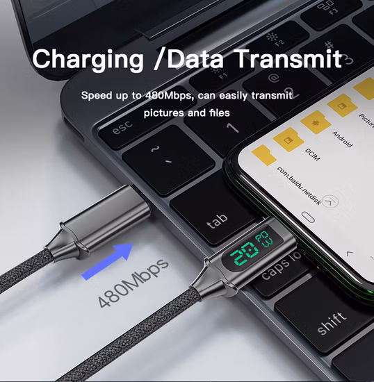고속 충전 액세서리 Type C USB 케이블, 충전기 및 데이터 동기화 케이블