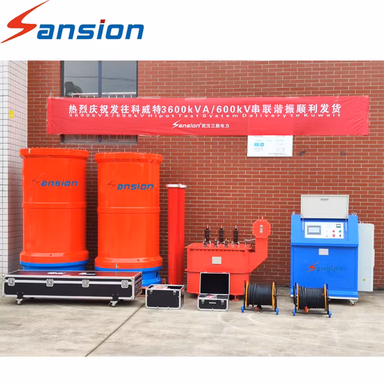 HV 고전압 HiPot 전압 테스터, 가변 주파수 직렬 공진 테스터, 30-300Hz AC 낮은 부분 방전 공진 테스트 시스템